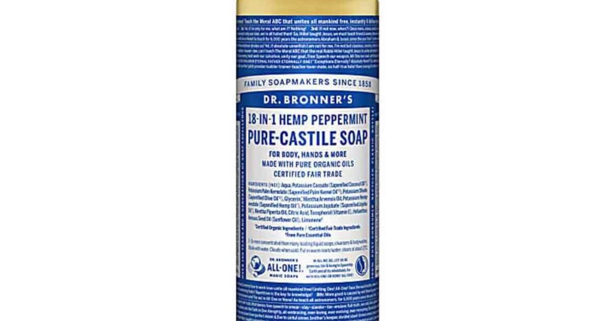 Dr Bronner Peppermint Castile Soap Buy… Natural Health Store