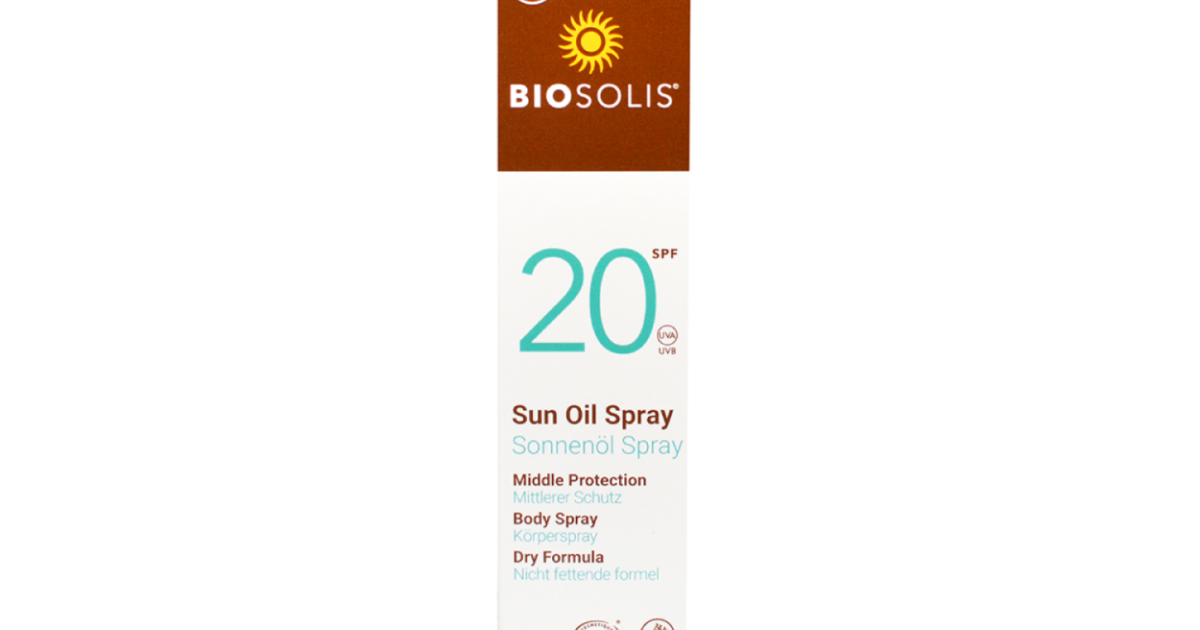 Biosolis Sun Oil Spray SPF 20 | Buy Online in… | Natural Health Store