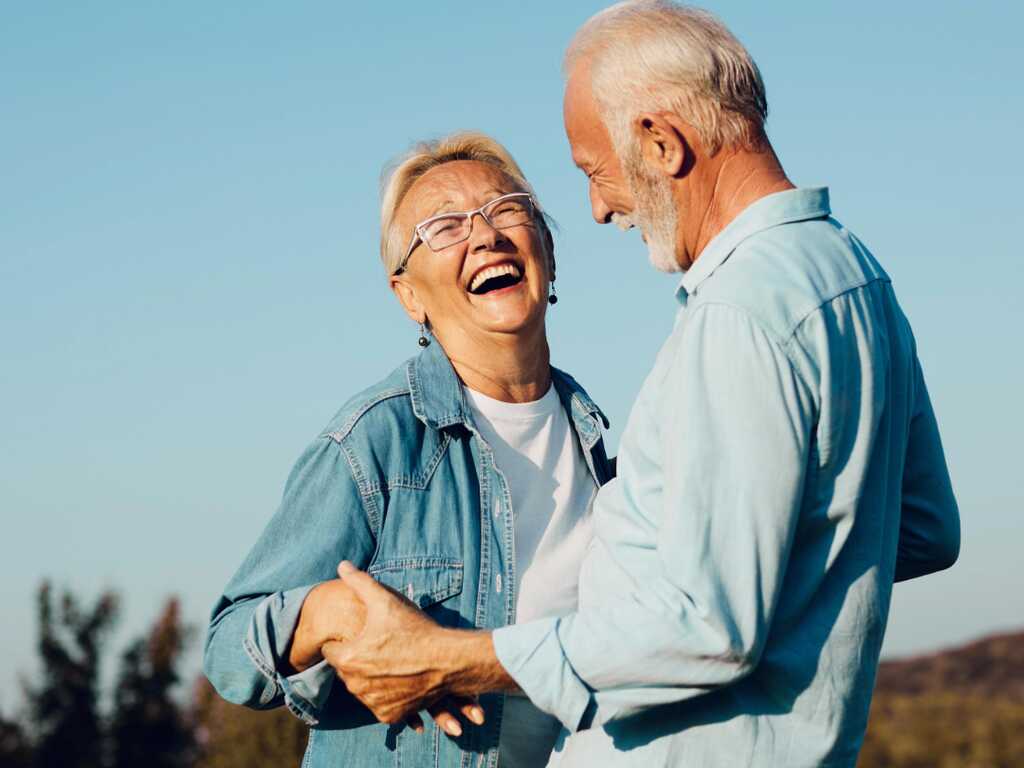 Healthy older couple