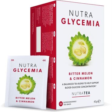 Nutra Tea Nutra Glycaemia Herbal Tea Each Herbal Tea Bag Contains:Bitter Melon (30%), Cinnamon (20%), Black Tea, Fenugreek, Jambolan &amp; Banaba Leaf.