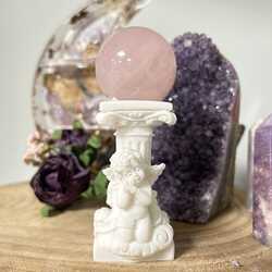 White-cherub-crystal-sphere-holder