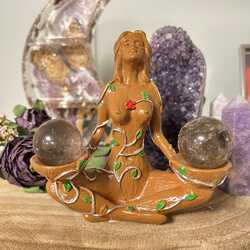 Crystal-sphere-holder-brown-goddess