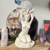 Crystal Sphere Holder White Forest Goddess
