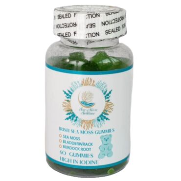 Sea Moss Sublime Sea Moss Gummies Each gummy contains: Organic Irish Sea Moss 800mg, Organic Bladderwrack 500mg, Organic Burdock Root 120mg
Other ingredients; water, malt syrup, organic fruit extraction (apple juice), pectin, citric acid, lactic acid, tapioca powder (coating)