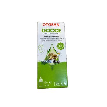 Otosan Ear Drops Prunus Amygdalus Dulcis Oil, Ribes Nigrum Oil, Borago Officinalis Seed Oil, Melaleuca leucadendron Cajaputi Oil, Juniperus communis Fruit Oil, Eugenia Carypophyllus Bud Oil, Propolis Extract, Pelargonium Graveolens Oil, Bisabolol, Tocopherol, Glycine Soja Oil Unsaponifiables, Citronellol, Limonene, Geraniol, Eugenol, Linalool. Natural substance present in essential oils. Bend your head and pour 3-5 drops of OTOSAN into the ear. Allow to act for some minutes by holding your head bent, then gently clean. Use once a week to prevent wax accumulation; twice a day for 3-4 days to treat ear plugs. If the problem persists, get medical help.
Keep the bottle away from heat sources or direct sunlight. Do not use in case of lesions of the tympanum or ear canals, otitis or ear inflammations.