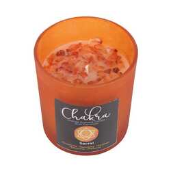 Chakra-candle-sacral-orange-crystals