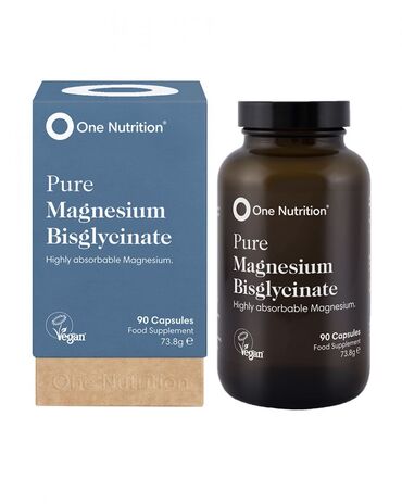 One Nutrition Magnesium Bisglycinate Magnesium Bisglycinate 700mg (Magnesium 77mg), Vegetarian capsule: HPMC (Hydroxypropyl methyl cellulose) Nutritional Information: • per 2 capsules: 144mg Magnesium (42% RI) • per 5 capsules: 385 mg Magnesium (103% RI)