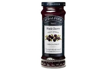 St Dalfour Black Cherry Spread Black cherries (50%), Unsweetened Grape Juice Concentrate, Lemon Juice, Gelling Agent (Pectin)