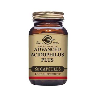 Solgar Advanced Acidophilus Plus Probiotic Bulking Agents: (maltodextrin, microcrystalline cellulose; sodium alginate); live bacterial cultures; anti-caking agents: (silicon dioxide, vegetable magnesium stearate) providing: L. acidophilus, LA-5 , B. lactis, BB-12 , Vegetable Capsule Shell: hydroxypropylmethyl cellulose, Bulking Agent: microcrystalline cellulose, Anti-caking Agent: vegetable magnesium stearate. As a food supplement for adults, take one 1- 2 Per Day