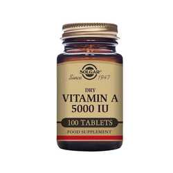 Solgar Dry Vitamin A 5000 IU Tablets 100