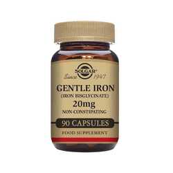 Solgar Gentle Iron Iron Bisglycinate 20 mg Vegetable Capsules 90