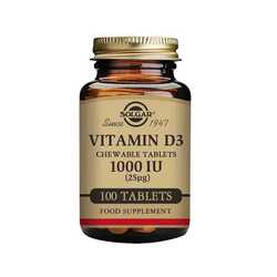 Solgar Vitamin D3 1000 IU Chewable Tablets