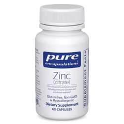 Pure zinc citrate