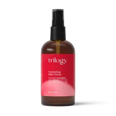 Trilogy Hydrating Mist Toner Rose Flower Water, Pelargonium Graveolens (Geranium Flower) Water, Lavendula Officinalis (Lavender) Water, Phenoxyethanol, Ethylhexylglycerin, Polysorbate 20, Geraniol, Citronellol, Linalool.