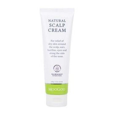 Moo Goo Natural Scalp Cream Aqua (H₂O’s Fancy Name), Prunus Amygdalus Dulcis (Sweet Almond) Oil, Olea Europaea (Olive) Fruit Oil, Cetearyl Alcohol (Plant Based Emulsifying Wax), Cocos Nucifera (Coconut) Oil, Squalane (Olive), Tocopheryl Acetate (Natural Vitamin E), Piroctone Olamine, Aloe Barbadensis Leaf Juice (Aloe Vera), Polysorbate 60 (Food Grade Emulsifier), Allantoin, Humulus Lupulus (Hops) Extract, Melaleuca Alternifolia (Tea Tree) Leaf Oil, Lavandula Angustifolia (Lavender) Oil, Rosmarinus Officinalis (Rosemary) Leaf Oil. For best results, part the hair in as many places as possible and apply the cream to the scalp. Leave in overnight and wash out in the morning with a natural shampoo.