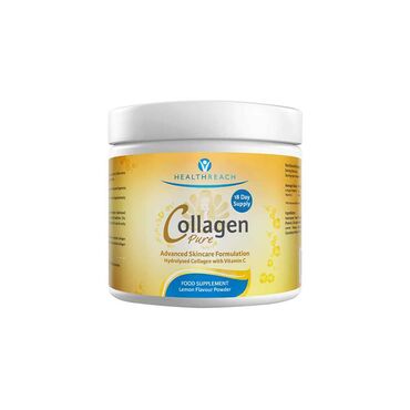 Healthreach Collagen Powder Lemon Collagen, Vitamin C Mix one 6.6g scoop with a glass of water once per day