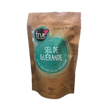 True Natural Goodness Sel De Guerande (Celtic Sea Salt) 100% Sea Salt Ways to Use:Sprinkle over finished dishes for a gourmet touchUse in cooking or baking as a natural salt alternativeAdd to salad dressings, marinades, or homemade spice blendsEnhance the flavour of roasted vegetables, meats, or grainsUse in fermentation, pickling, or brining for its purity and mineral contentTips:A little goes a long way—use to tasteStore in an airtight container to preserve its natural moistureExcellent for those seeking an unrefined, additive-free saltA naturally harvested sea salt that brings flavour, texture, and a touch of tradition to every meal.