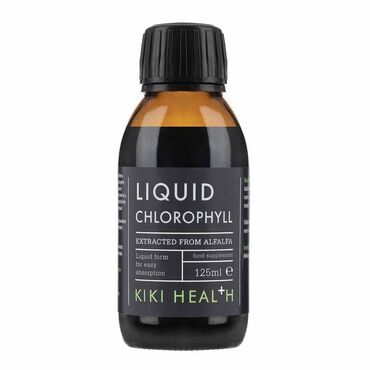 Kiki Health Liquid Chlorophyll Liquid Chlorophyll extracted from Medicago Sativa (alfalfa), purified water.