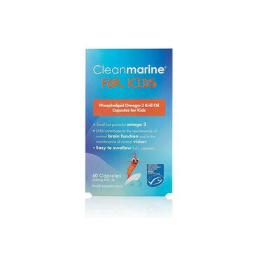 Cleanmarine Krill Oil Caps Kids 200mg pure phospholipid Krill Oil
