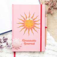 Journal The Sun Gratitude with Rose Quartz Pen