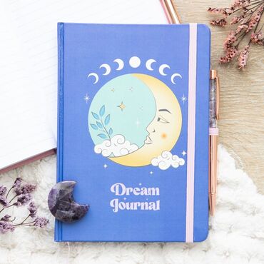 Dream Journal The Moon with Crystal Pen
