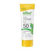 Alba Botanica Sheer Mineral Face Fragrance Free Sunscreen Lotion SPF 50