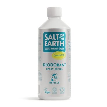 Salt Of The Earth Deodorant Refill - Unscented Aqua, Potassium Alum,Propanediol, Triethyl Citrate, Aloe Barbadensis Leaf Juice**, Galactoarabinan,Sodium Bicarbonate, Sclerotium Gum, Sodium Anisate. **Organically grown.