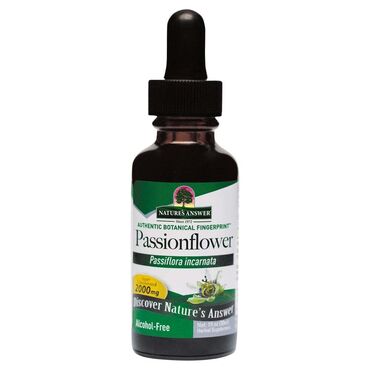 Nature's Answer Passionflower Alcohol Free Tincture Passion Flower (Passiflora incarnata) Extract. Other Ingredients: Vegetable Glycerin and Purified Water.