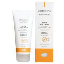 Green people organic spf15 sun cream with insect repellent 100ml p7651 15137 image
