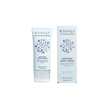 Rosalique Soothing Night Cream Prunus Amygdalus Dulcis (Sweet Almond) Oil, Candelilla Cera, Hydrogenated Olive Oil, Butyrospermum Parkii (Shea) Butter, Silica, Tribehenin, Olea Europaea (Olive) Fruit Oil, Avena Sativa (Oat) Kernel Oil, Helianthus Annuus (Sunflower) Seed Oil, Avena Sativa (Oat) Kernel Flour, Bisabolol, Panthenyl Ethyl Ether, Octyldodecanol, Aloe Barbadensis Leaf Extract, Echium Plantagineum Seed Oil, Helianthus Annuus (Sunflower) Seed Oil Unsaponifiables, Cantella Asiatica Leaf Extract, Cardiospermum Halicacabum Flower/Leaf/Vine Extract, Tocopherol. Use in the evening as the final step of your daily routine.Use after cleansing your face with our Rosalique 3 in 1 Balm Cleanser.Using clean hands, apply generously to a clean and dry face and neck.All Rosalique products are vegan, cruelty-free and non-comedogenic.