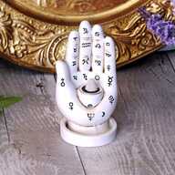 Backflow Incense Burner- White Palmistry Hand
