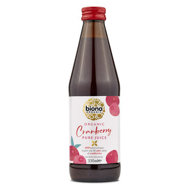 Biona Cranberry Juice 100% Organic Pure Cranberry Juice*
* = Certified Organic Ingredients