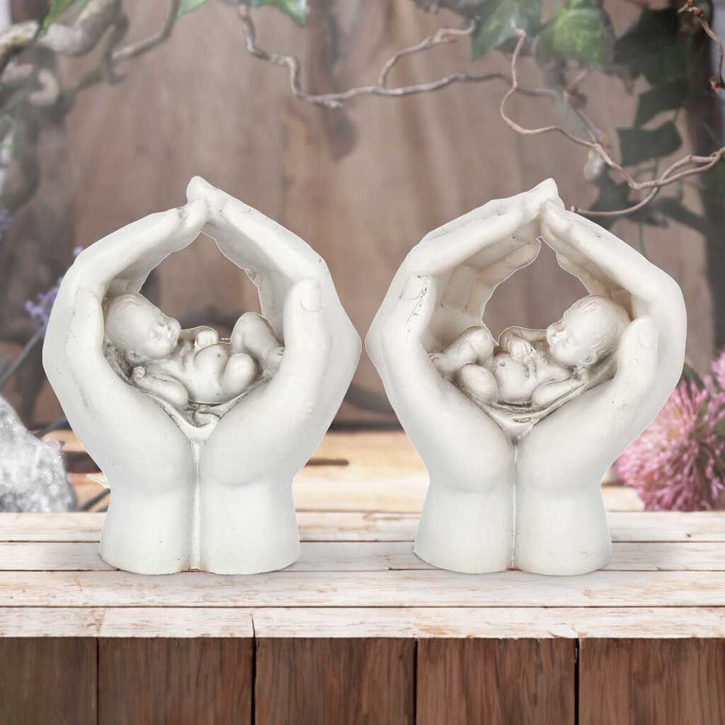 Shelter baby loss figurine
