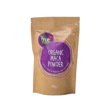 True Natural Goodness Organic Maca 100% Organic Maca Powder Ways to Use:Stir into smoothies, juices, or plant-based milk for a natural energy boost.Mix into porridge, yoghurt, or overnight oats for added nutrition.Add to baking recipes such as energy bars, muffins, or pancakes.Blend into coffee or hot chocolate for a malty, caramel-like twist.Sprinkle into protein shakes or post-workout drinks.Tips:Start with ½ to 1 teaspoon per day, gradually increasing as desired.Combine with cinnamon or cacao for a delicious flavour combination.Store in a cool, dry place to maintain freshness.A nourishing and versatile superfood, perfect for boosting energy and well-being naturally.