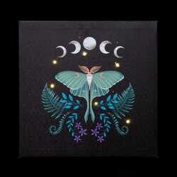 Luna moth light up canvas