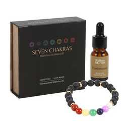 Seven chakra oil bracelet gift set