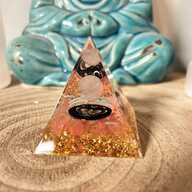 Crystal Orgonite Pyramid- Rose Quartz Butterfly