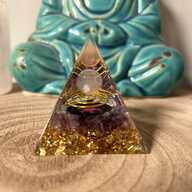 Crystal Orgonite Amethyst Quartz & Sacred Geometry