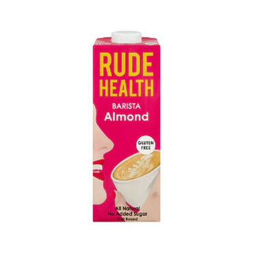 Rude Health Barista Almond Milk Water, Gluten Free Oats (13%), Almonds (2%), Sunflower Oil, Sea Salt, Gellan Gum