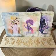Tarot Card Holder- Floral Moon Phase