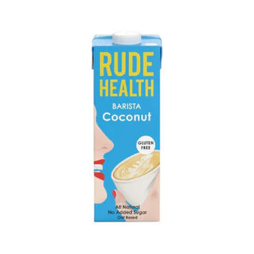 Rude Health Barista Organic Coconut Milk Spring Water, Gluten Free Oats (13%), Coconut (2%), Sunflower Oil, Sea Salt, Natural Coconut Flavour, Stabilizer: Gellan Gum