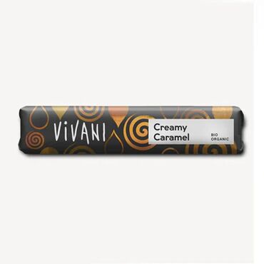 Vivani Organic Creamy Caramel Bar Raw cane sugar*, cocoa butter*, caramel crème* (19%) (raw cane sugar*, glucose syrup*, butter*, cream*, sea salt, caramel syrup*, bourbon vanilla extract*), whole milk powder*, cocoa mass*, cream powder*, skimmed milk powder*, emulsifier: sunflower lecithin*, bourbon vanilla extract** From certified organic farming.Cocoa: at least 33% in the chocolate portion.May contain traces of nuts and gluten.Allergens: butter, cream, milk powder, cream powder