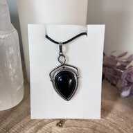 Necklace Obsidian Drop