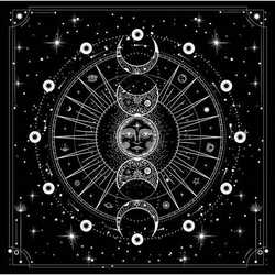 Tarot cloth cosmic
