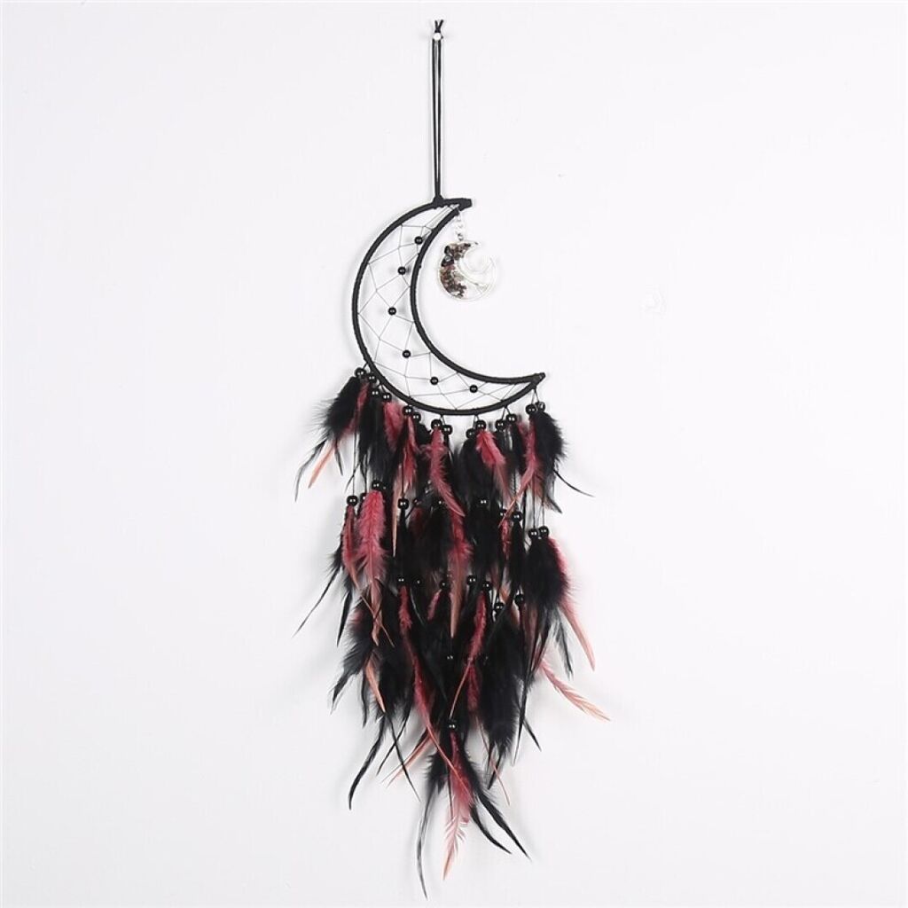 Dream catcher red black moon