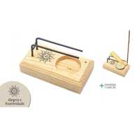 Wooden Holder for Palo Santo & Sage Sun Spiral