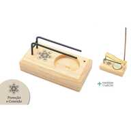 Wooden Holder For Palo Santo & Sage Metatrons Cube