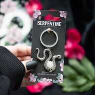Keyring Serpentine Rose Quartz