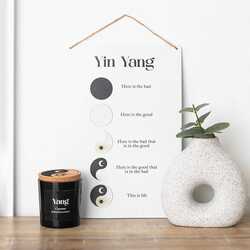 Yin yang metak sign