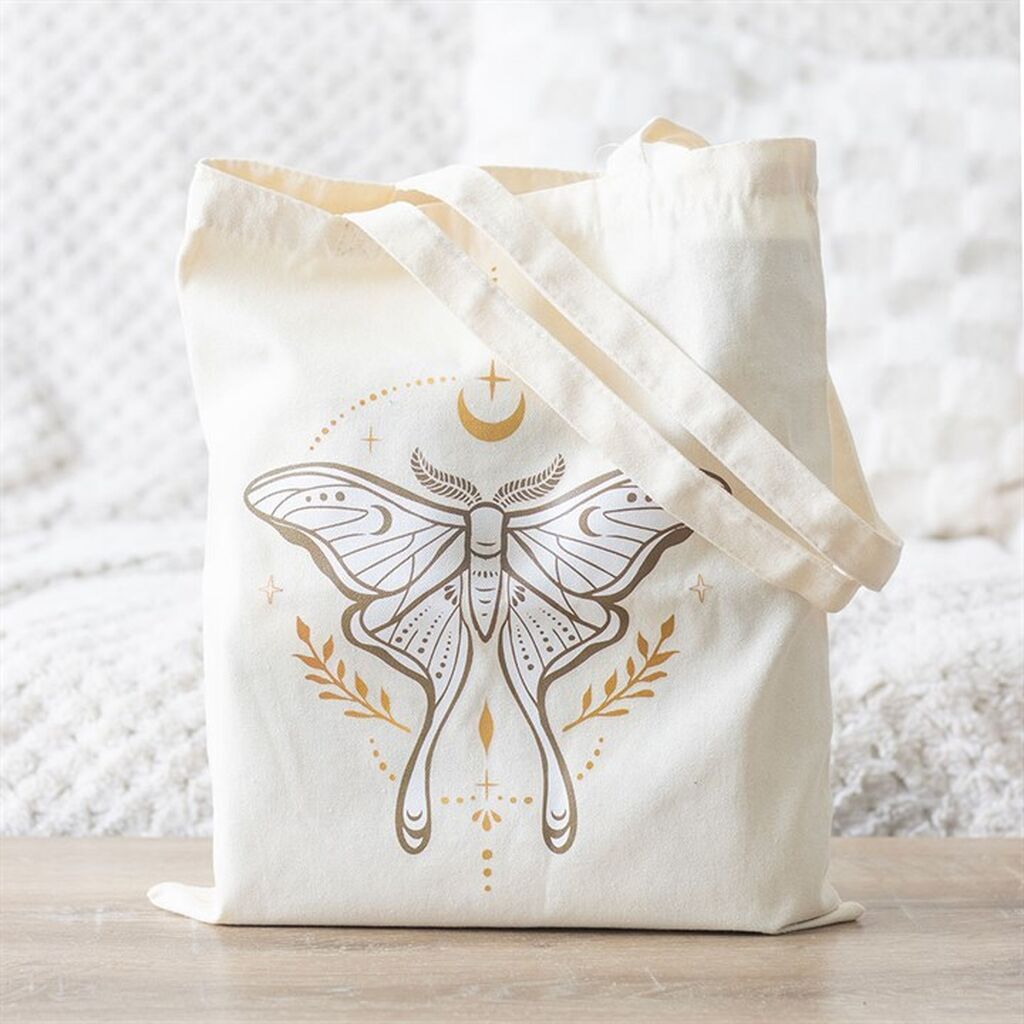 Light luna moth bag